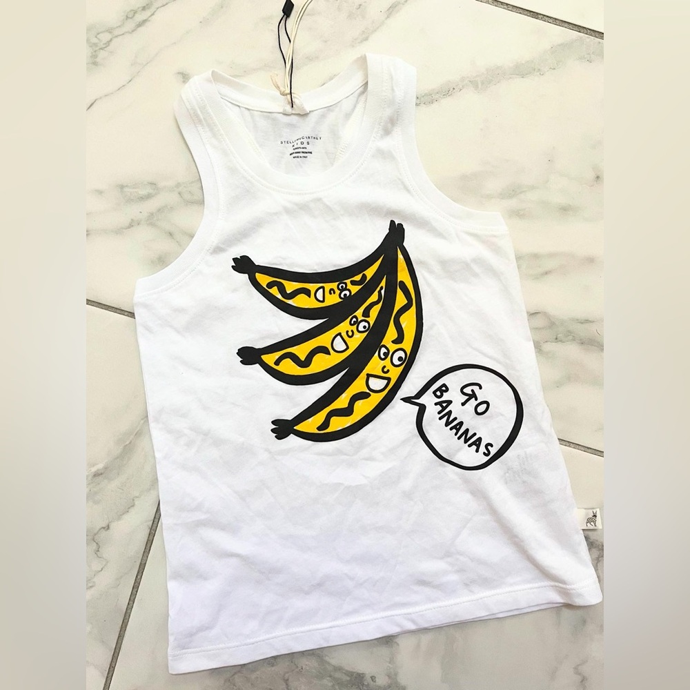 Stella McCartney Go Bananas Tank Top Shirt Made in Italy Kids 4